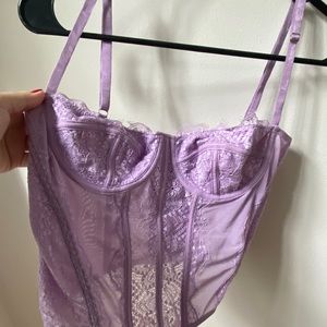 Corset top in lilac - urban outfitters